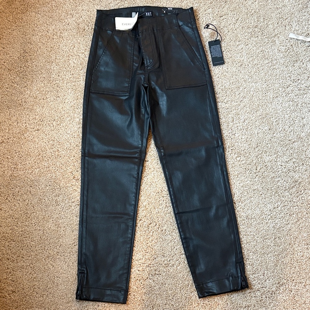 Kut from the Kloth Faux Leather Black Pants